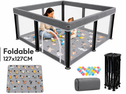 Playpen Foldable Playard with Mat