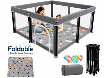 Playpen Foldable Playard with Mat