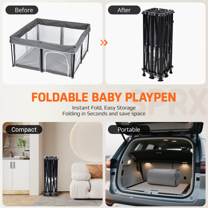 Playpen Foldable Playard with Mat