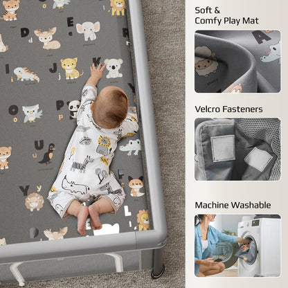 Playpen Foldable Playard with Mat