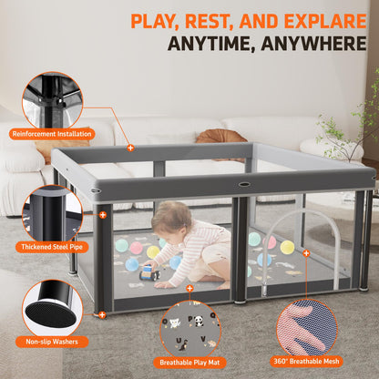 Playpen Foldable Playard with Mat