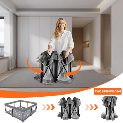 Playpen Foldable Playard with Mat