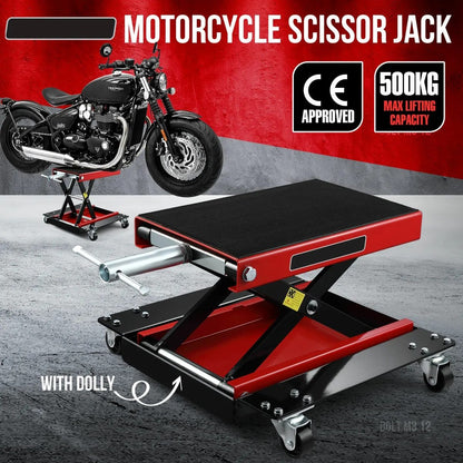 Motorcycle Scissor Lift Stand with Pad