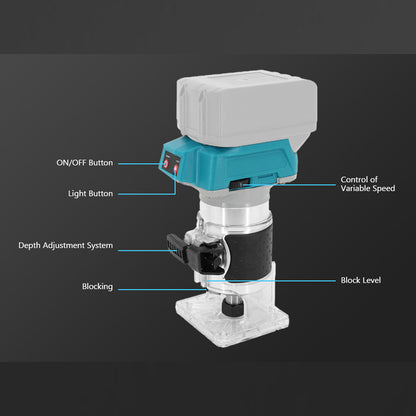 Cordless Wood Router 18000RPM  6 Speed