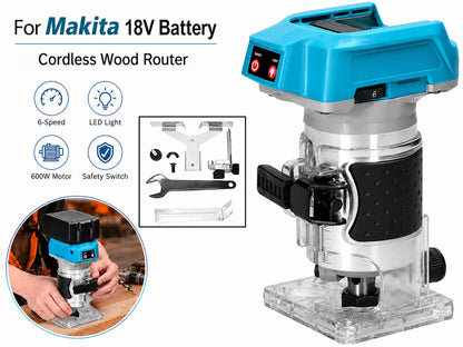 Cordless Wood Router 18000RPM  6 Speed