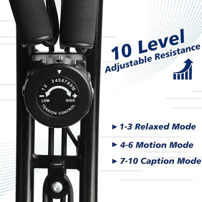 Exercise Bike 2-in-1 Folding Magnetic Upright & Recumbent Bike with Resistance Bands