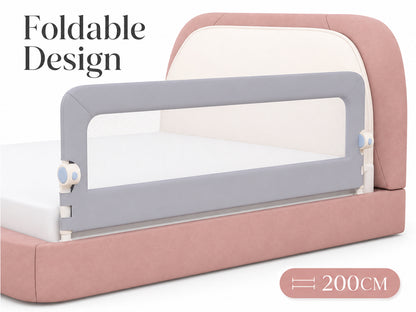 Toddlers Bed Rail 200x66CM Adjustable Folding Toddler Safety Guard