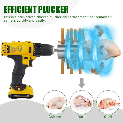 Chicken Plucker Drill Attachment