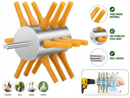 Chicken Plucker Drill Attachment