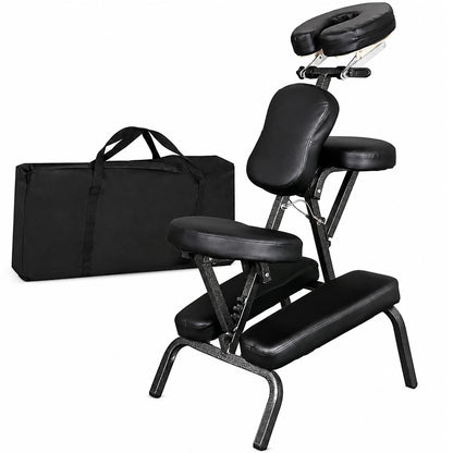 Portable Massage Chair, Travel Tattoo & Salon Spa Chair Black with Soft Face Cradle