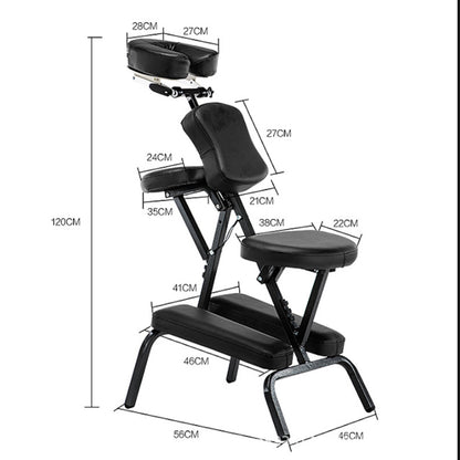 Portable Massage Chair, Travel Tattoo & Salon Spa Chair Black with Soft Face Cradle