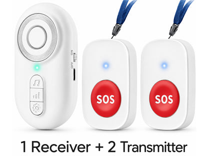 Wireless Caregiver Pager SOS Call Button for Patients Elderly Pregnant Disabled