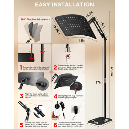 LED Red Light Therapy Lamp