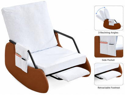 Recliner Chair Adjustable Rocking Chair with 3-Level Backrest,