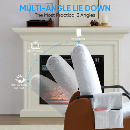 Recliner Chair Adjustable Rocking Chair with 3-Level Backrest,