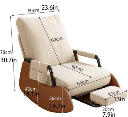 Recliner Chair Adjustable Rocking Chair with 3-Level Backrest,