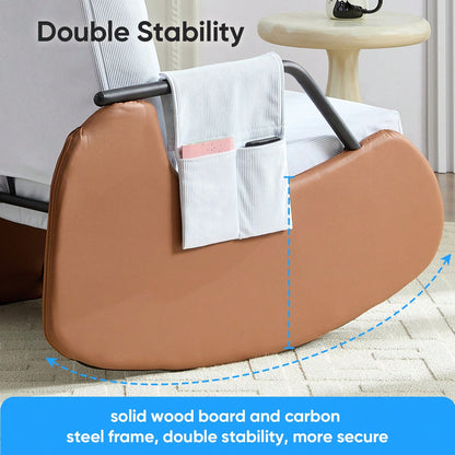 Recliner Chair Adjustable Rocking Chair with 3-Level Backrest,
