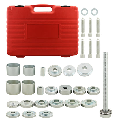 31-Piece Wheel Bearing Removal Kit – Front & Rear Hub Bearing Puller & Press Set