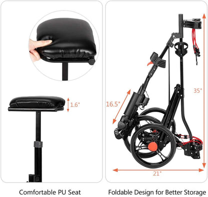 3 Wheel Golf Trundler – 3 Wheel Golf Push Cart Lightweight