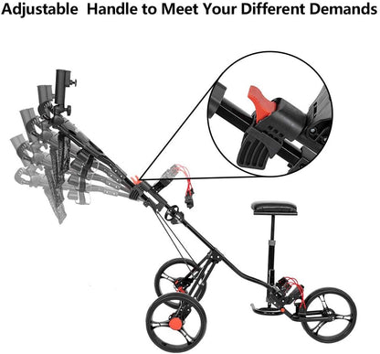 3 Wheel Golf Trundler – 3 Wheel Golf Push Cart Lightweight