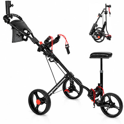 3 Wheel Golf Trundler – 3 Wheel Golf Push Cart Lightweight