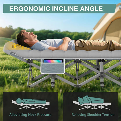 Folding Camping Bed Cots with Mattress