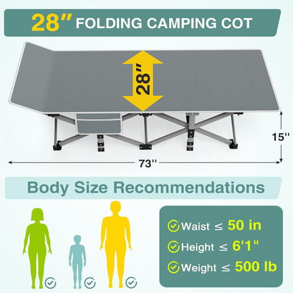 Folding Camping Bed Cots with Mattress