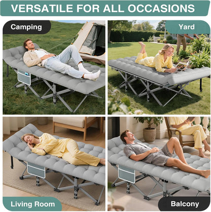 Folding Camping Bed Cots with Mattress