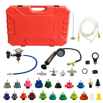 34pcs Radiator Pump Cooling System Pressure Tester Vacuum Purge Kit