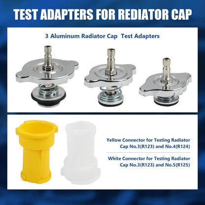 34pcs Radiator Pump Cooling System Pressure Tester Vacuum Purge Kit