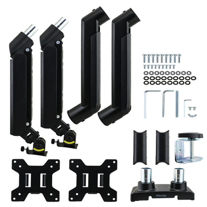 Dual Monitor Stand  Adjustable Desk Mount for 13–32 Inch Screens