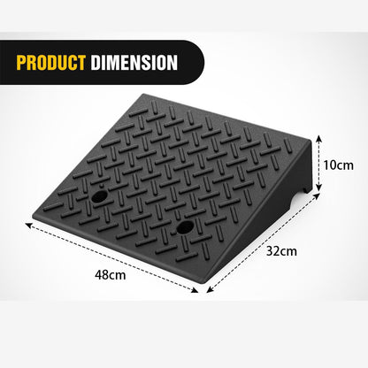 Rubber Curb Ramp 2 Piece Set 48x32cm - Black