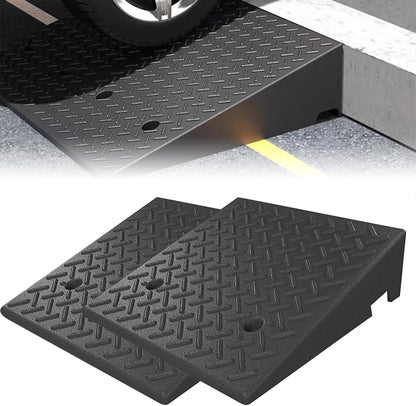 Rubber Curb Ramp 2 Piece Set 48x32cm - Black