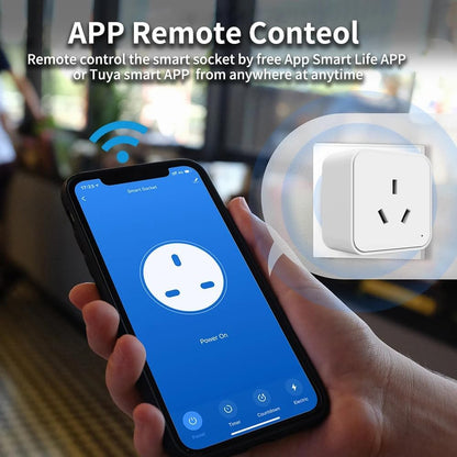 Tuya WiFi Smart Plug – 16A Smart Socket with App & Voice Control