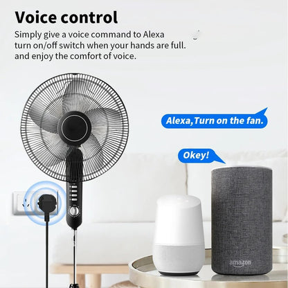 Tuya WiFi Smart Plug – 16A Smart Socket with App & Voice Control