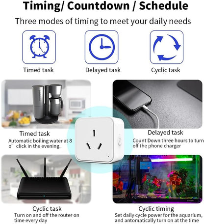 Tuya WiFi Smart Plug – 16A Smart Socket with App & Voice Control