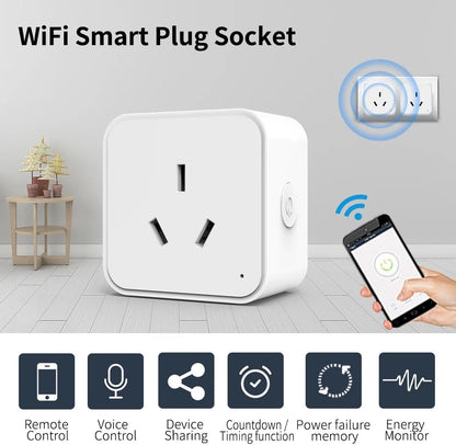 Tuya WiFi Smart Plug – 16A Smart Socket with App & Voice Control
