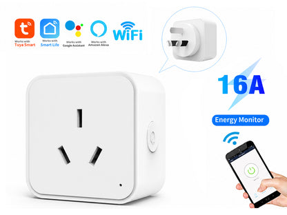 Tuya WiFi Smart Plug – 16A Smart Socket with App & Voice Control