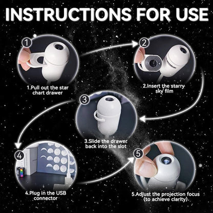 USB Galaxy Projector Night Light - 24 Slides