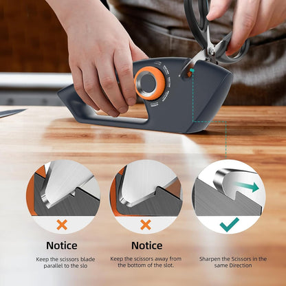 Adjustable-Angle Knife and Scissor Sharpener
