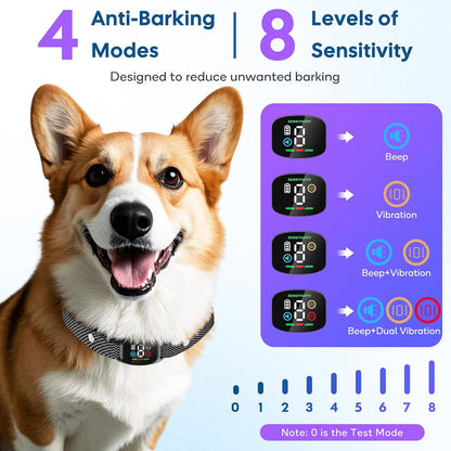 Anti Bark Dog Training Collar with 4 Training Modes