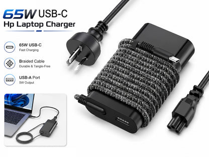 HP Laptop Charger With USB