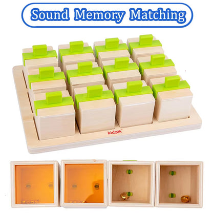 Montessori Wooden Sound Matching Game 12pc Kids Toy