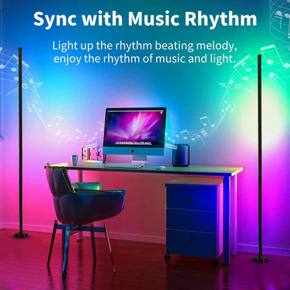 Corner Floor Lamp, 2 Pack LED Corner Lamp