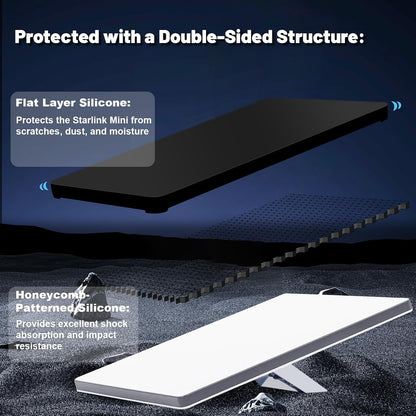Silicone Shockproof Protective Cover for Starlink Mini Black