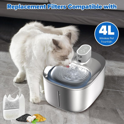 4 Set Pet Water Fountain Filter Replacement