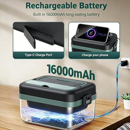 Cordless Electric Lunch Box Green
