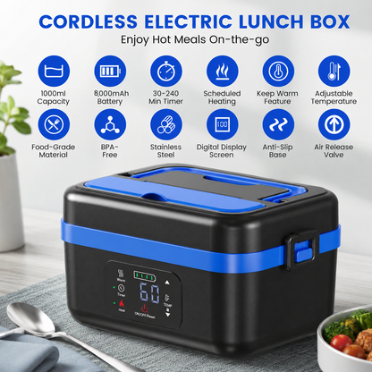 Portable Self Heating Electric Lunch Box Food Warmer