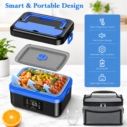 Portable Self Heating Electric Lunch Box Food Warmer