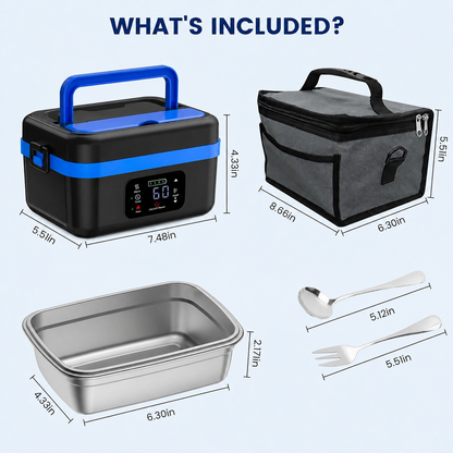 Portable Self Heating Electric Lunch Box Food Warmer